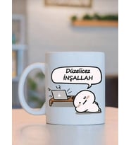 DYNTASARIM GIF'Lİ Düzelecez İnşallah Baskılı Kupa Bardak