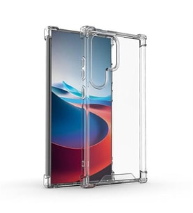 Coverzone Galaxy S24 Ultra ile uyumlu K?l?f Z-Nitro Anti Shock Silikon Kapak Kamera Korumal? Anti?ok Airbag K�?e Korumal? Silikon ?effaf K?l?f