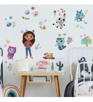 Gabby's Dollhouse RMK4823SCS Peel and Stick Duvar Çıkartmaları, Pembe, Mor, Mavi