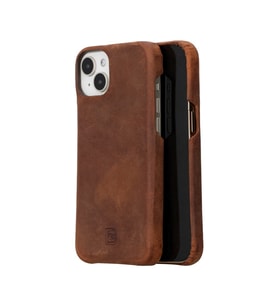 Bouletta Apple iPhone 15 Plus Uyumlu Deri Arka Kapak F360 G2 (Kahverengi)