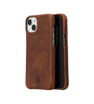 Bouletta Apple iPhone 15 Plus Uyumlu Deri Arka Kapak F360 G2 (Kahverengi)