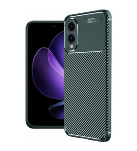 S25 Edge Auto Focus Karbon Kapak - Koyu Yeşil