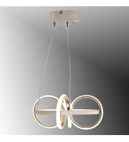 TT003-FSR TT Aydınlatma Sarmal Modeli Fransız Sarısı Kaplama Led Avize (Çok Renkli)
