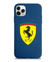 Apple iPhone 11 Pro Max  Lansman Kılıf Ferrari Tasarımlı Altı Kapalı İçi Kadife Kaplı  Kapak (Şeffaf)
