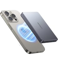 JR-PBM08 Pro 20W manyetik kablosuz güç bankası 10000mAh (Titanyum)