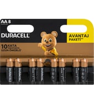 Duracell Basic Kalem Pil 8'li  Aa