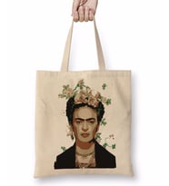 Frida Kahlo 05 Bez Çanta Uzun Saplı