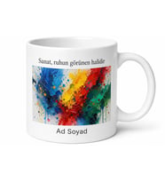 Resim Sever İçin Karışık Desenli Baskılı Kupa Bardak Sanat Hediyesi