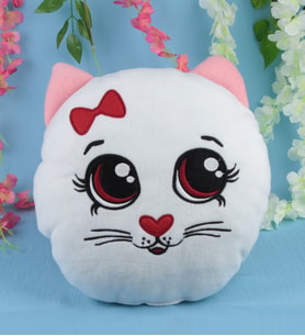 Sevimli Masum Kedi Model Peluş Yastık Sevgiliye Hediye