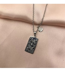 Kişiye Özel 925 Ayar Gümüş Balık Burcu Tarot Kolye