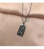 Kişiye Özel 925 Ayar Gümüş Balık Burcu Tarot Kolye