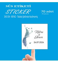 Etiket Söz Nişan Kına Nikah Düğün Şişe Ve Magnet Etiketleri Sticker 70 Adet