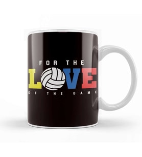 For Love Of Game Volleyball Player Coach Team Setter Kupa Bardak Porselen