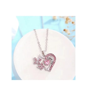 Butterfly Heart Kalp & Kelebek 925 Ayar Gümüş Kadın Kolye Zarif & Işıltılı Tasarım