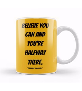 Theodore Roosevelt Quotes Gifts   Vintage Retro Rainbow Style Kupa Bardak Porselen