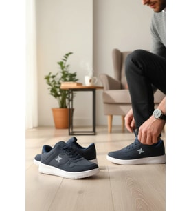Enoch Erkek X Amblem Detaylı Yüksek Beyaz Tabanlı Günlük Spor Ayakkabı Sneaker