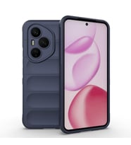 Honor 400 Pro Uyumlu Kılıf Esnek TPU Oyuklu Arka Yüzey Tasarımlı Zore Etnik Silikon Kapak (Lacivert)