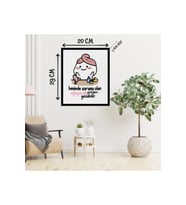 BENİMLE SORUNU OLAN AĞLAYARAK GÜNLÜĞÜNE YAZABİLİR YAZILI MOCHİ CAT TABLO