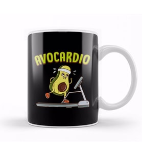 Avocardio Avocado Cardio Pun Running Exercise Gym Kupa Bardak Porselen