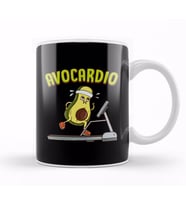 Avocardio Avocado Cardio Pun Running Exercise Gym Kupa Bardak Porselen