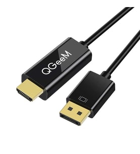 Laptop Telefon ve TV Televizyon Bağlantıları İçin DisplayPort'tan HDMI'ya 1.8 Metre Aktarıcı Kablo (Siyah)