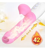 V30 - Şarjlı Akıllı Isıtmalı İleri Geri ve Dil Hareketli G-Spot ve Klitoris Emiş Uyarıcı 2 in 1 Rabbit Vibratör