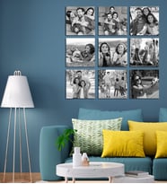 Kişiye Özel Fotoğraf Albümlü 9 Parça MDF Tablo 20*20 cm
