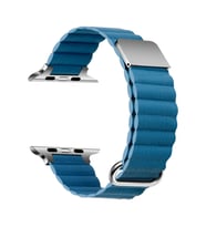 Apple Watch 42mm Uyumlu Kordon PU Deri Bakla Tasarımlı Mıknatıslı KRD-78 Kayış