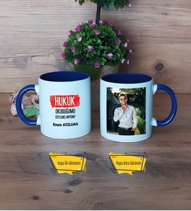 Hukuk Okuduğumu Söylemiş Miydim Kupa Bardak Lacivert Fotoğraflı Hukukçuya Hediye