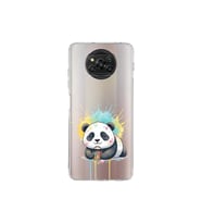Poco X3 Pro ile Uyumlu Splash Panda Tasarımlı Şeffaf Silikon Kılıf