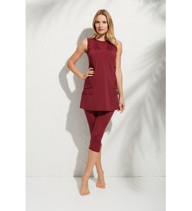 Pierre Cardin 191912 Japonekol Aplikeli Tesettür Mayo (Bordo)