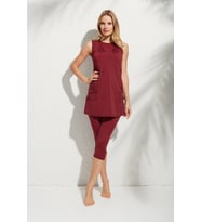 Pierre Cardin 191912 Japonekol Aplikeli Tesettür Mayo (Bordo)