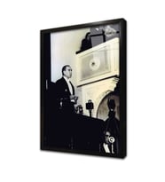 Atatürk Mecliste Konuşma Yaparken Çerçeveli Cam Tablo