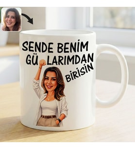 BK Gift Kişiye Özel Sende Benim Günahlarımdan Birisin Karikatürlü Beyaz Kupa Bardak -2, Arkadaşa Hediye, Eğlenceli Hediye
