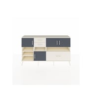 Arges Konsol 7 Raflı 3 Çekmeceli 4 Kapaklı 176x30x99 Aytaşı-Antrasit/Aytaşı