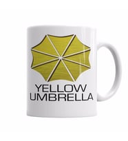 Yellow Umbrella Kupa Bardak Porselen