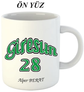 Kişiye Özel Hediyelik Giresun 28 Kupa Bardak