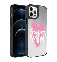 Apple iPhone 12 Pro Kılıf Aynalı Desenli Kamera Korumalı Parlak Zore Mirror Kılıf Süper Anne