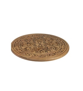 Ahşap Oymalı Sehpa Tablası 49 cm