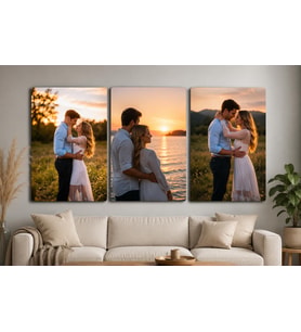 Premium Kişiye Özel 3 Adet Metal Poster Tablo Full Hd Kalite Baskı 30x40 Cm