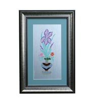 e38 EL İŞÇİLİĞİ VAZOLU BUKET TABLO - 34*50 CM - 6538