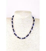 LAPİS LAZULİ KALSEDON KOLYE 6 MM