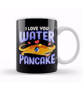 Cute & Funny I Love You Water Pancake Stingray Pun Kupa Bardak Porselen
