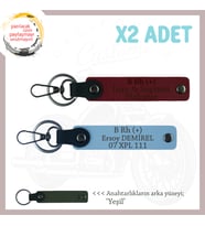 Motor Severlere Özel, İsim Plaka ve B + Kan Grubu Yazılı Kişiye Özel x2 Anahtarlık, Mavi-Bordo-Ysl