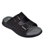 Forelli Hakiki Deri Comfort Erkek Terlik FOR-EJDER SİYAH NUBUK