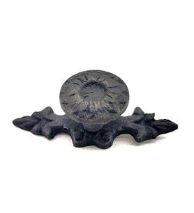 Antika Tarz Dekoratif Pirinç Çiçek Düğme - 20x53 Mm, Oksit