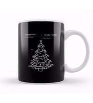 Christmas Tree Blueprint Kupa Bardak Porselen