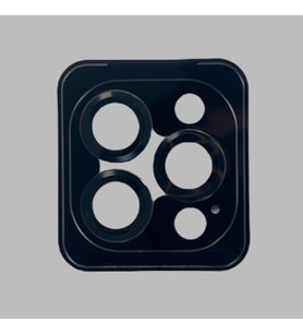 İphone 11 Pro / 11 Pro Max Uyumlu Kamera Koruyucu Lens Mercek Çerçeveli 3'lü Set (Siyah)