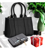 Givenza Hediye Kutusunda Çüzdan Hediyeli Orijinal The Tote Bag Ayarlanabilir Kolon Askılı Yumuşak Deri (Siyah)