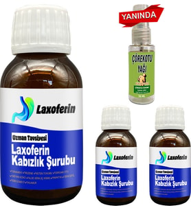 Laxoferin Şurup - 3 Adet + Çörek Otu Yağı / Bay Bayan Kullanımına Uygun 50 ml Şurup